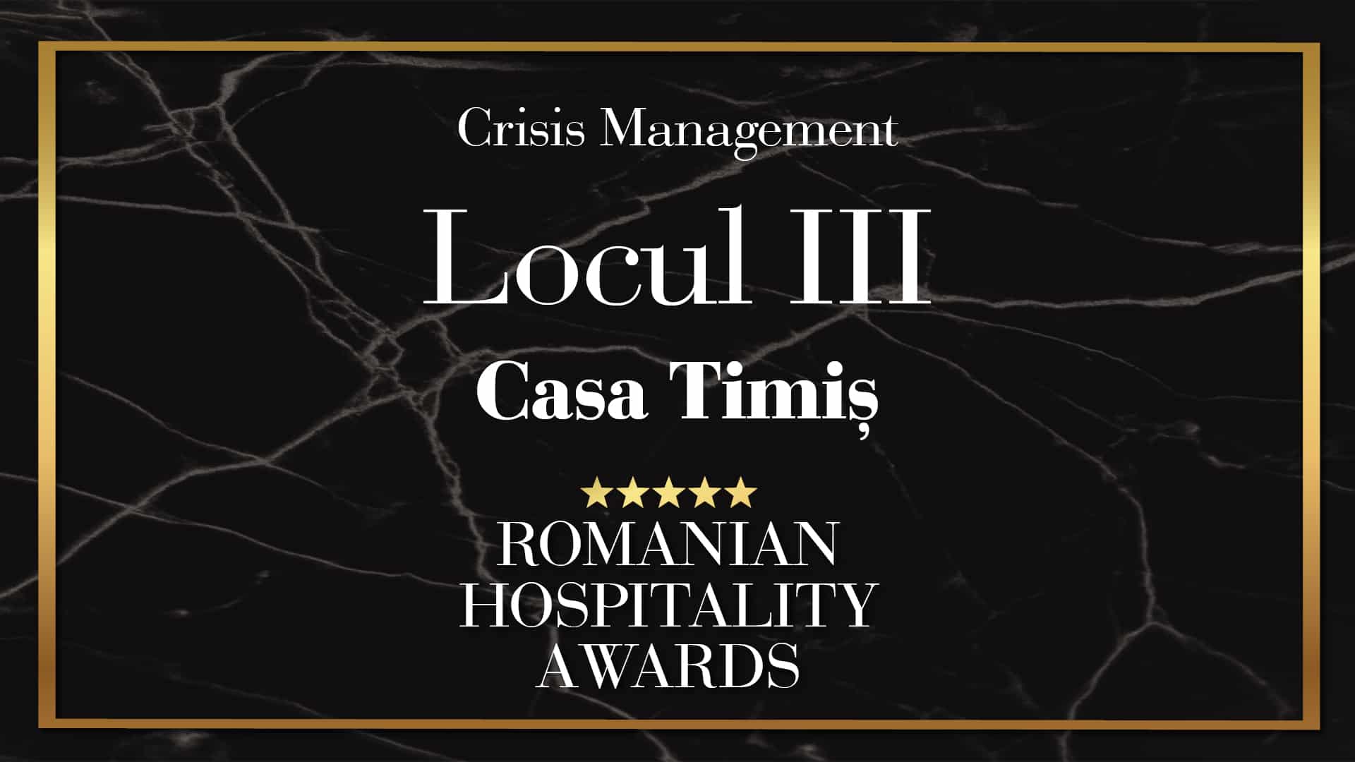 Romanian Hospitality crisis management